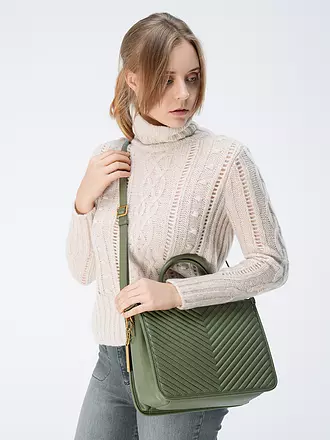 LES VISIONNAIRES | Bolso de cuero - Tot Bag LENA QUILTING | dunkelgrün